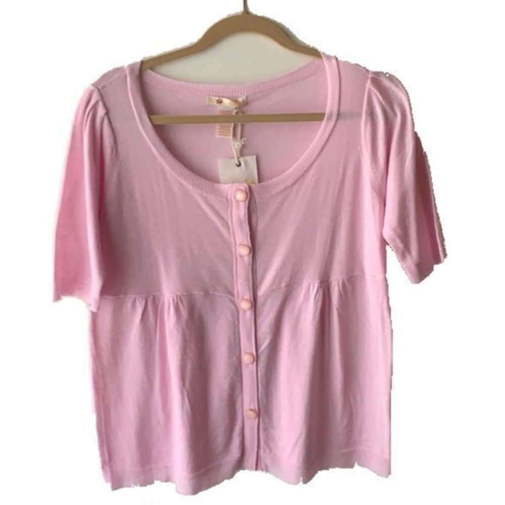 Tulle | Cardigan Sweater Pink Top